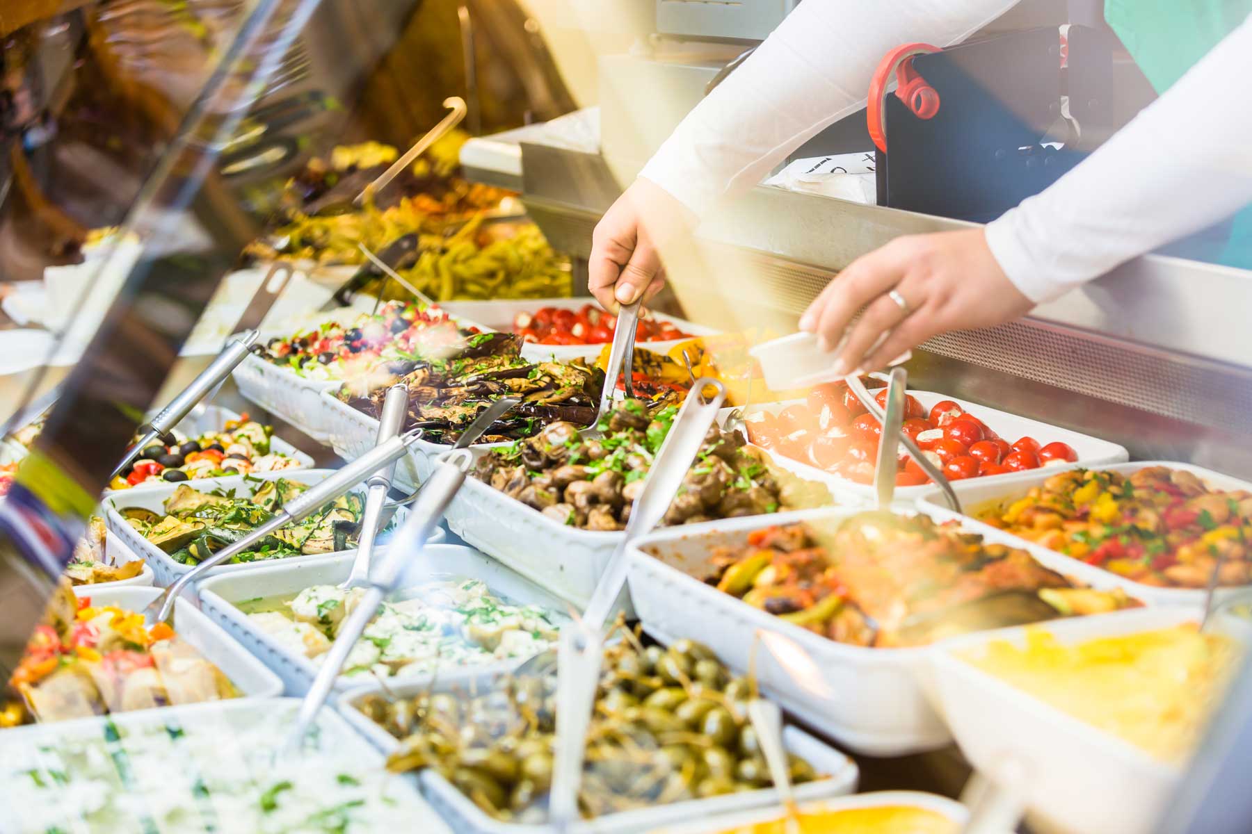 Bancone per arredi gastronomia